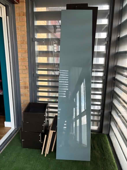 Photo of free Small tall Ikea Pax (black/teal) (Hackney E8) #1