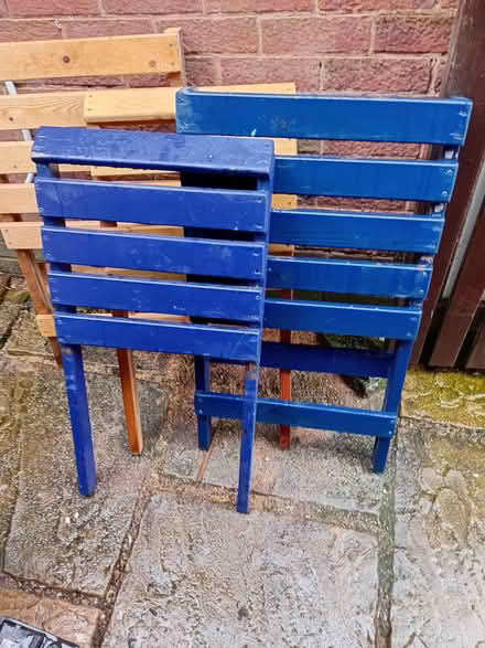 Photo of free Funky outdoor chairs which fold up (Ludlow SY8) #2