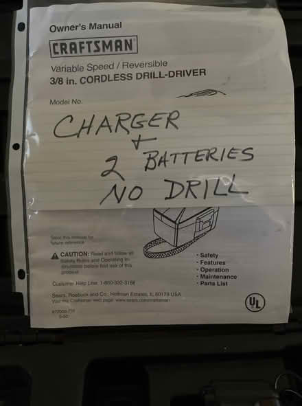 Photo of free Craftsman charger & 2 Batteries (Niles) #3