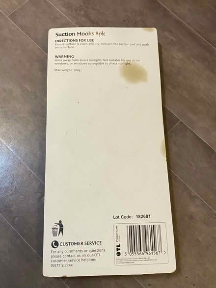 Photo of free Suction hooks 8 pack (Jennett's Park RG12) #2