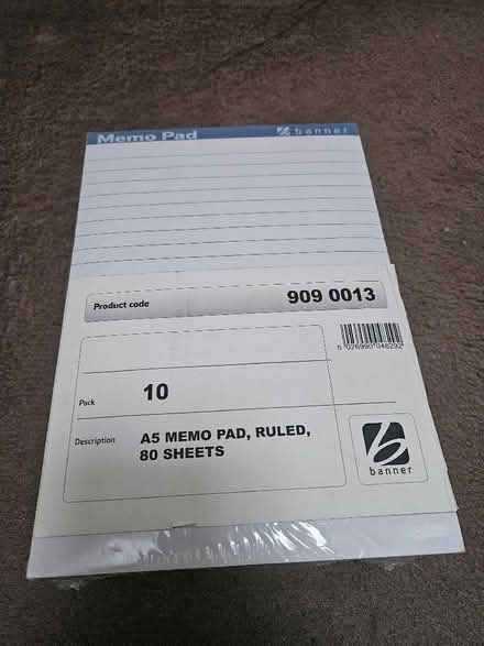 Photo of free 10 x A5 Memo Pad, Ruled 80 Sheets (Tattenham Corner KT18) #1
