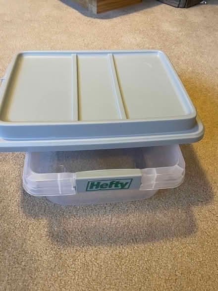 Photo of free Small/medium plastic bin with lid (Northbrook) #1
