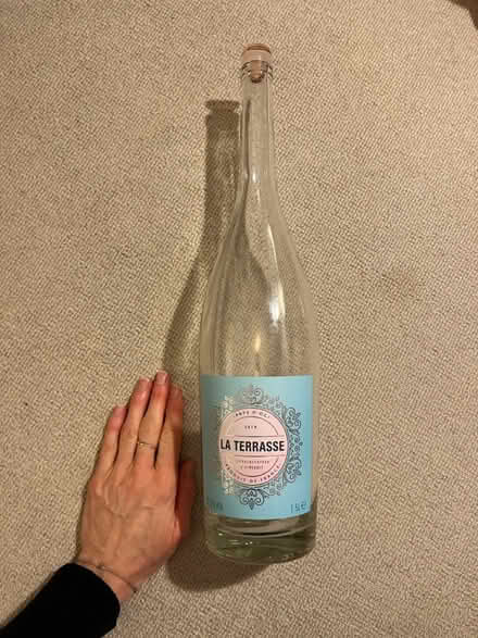 Photo of free Large 1.5l glass bottle & stopper (Tooting Bec, SW17) #3