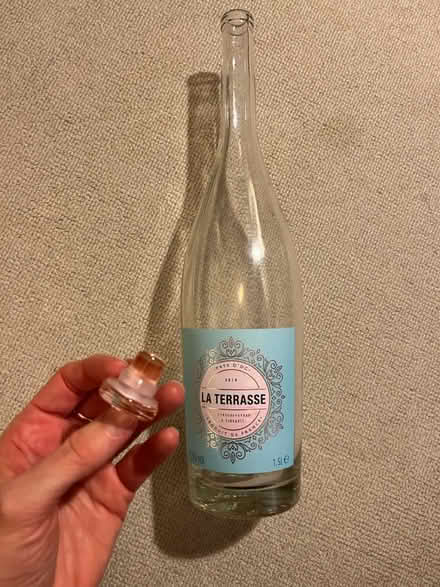Photo of free Large 1.5l glass bottle & stopper (Tooting Bec, SW17) #2