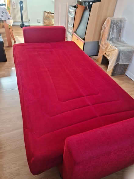 Photo of free Red sofabed with storage (Furzedown SW17) #2