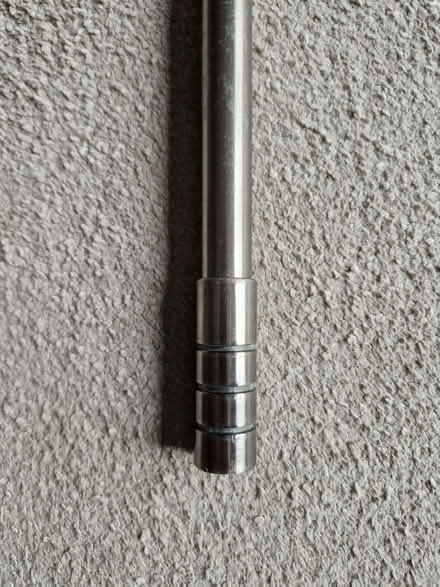 Photo of free 62" (158cm) Brushed Effect Metal Curtain Pole (Burton Latimer NN15) #1