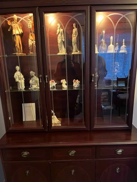 Photo of free Mahogany look display cabinet (West Horsham) #2