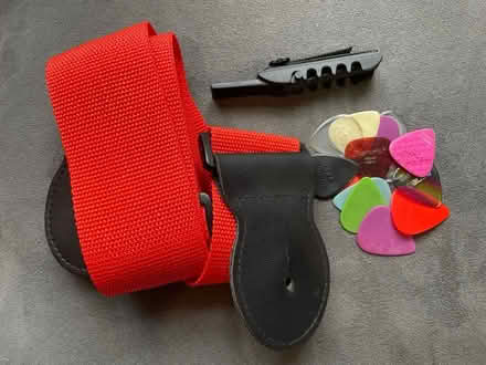 Photo of free Guitar strap, capo and plectrums (Crystal Palace SE19) #1