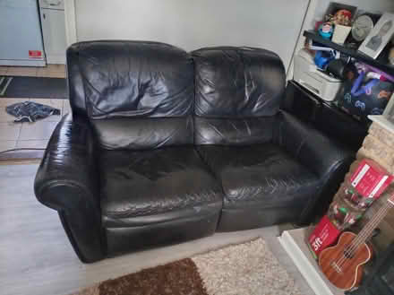 Photo of free blk leather recliner (Tudeley TN11) #2