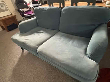 Photo of free Light blue 2-seater sofa and throw (Portsmouth PO1) #3