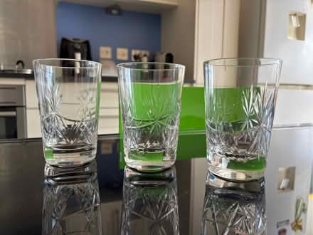 Photo of free Set of three vintage cut glass tumblers (Elmers End BR3) #1