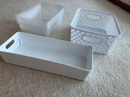 Photo of free 7 x small storage baskets/containers (Emmbrook RG41) #1