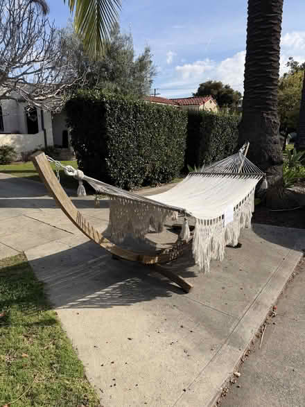 Photo of free Hammock with Bamboo Stand (West Adams) #1