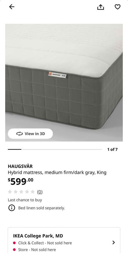 Photo of free King size mattress (Queens Chapel NE DC) #1