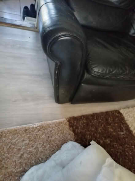 Photo of free blk leather recliner (Tudeley TN11) #4