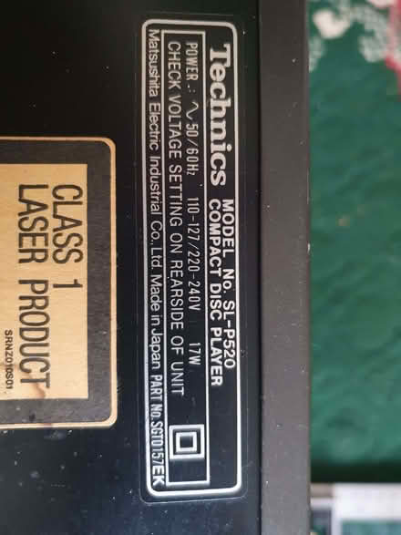 Photo of free Technics CD player & remote (Glastonbury BA6) #1