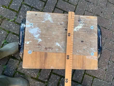 Photo of free Stool - wooden top, metal legs (Thame OX9) #3
