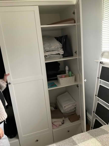 Photo of free Triple door white wardrobe (Chistlehurst) #3