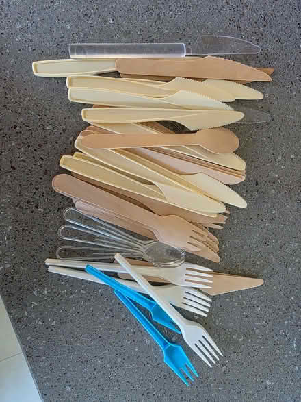 Photo of free Clean, unused wooden & plastic cutlery (Skipton BD23) #1