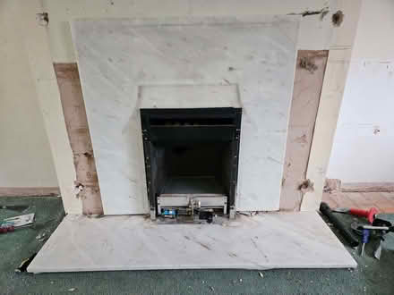 Photo of free Marble fire hearth and back panel (Radford Semele CV31) #1