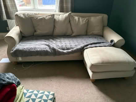 Photo of free Cream corner sofa (Hanley Swan WR8) #1