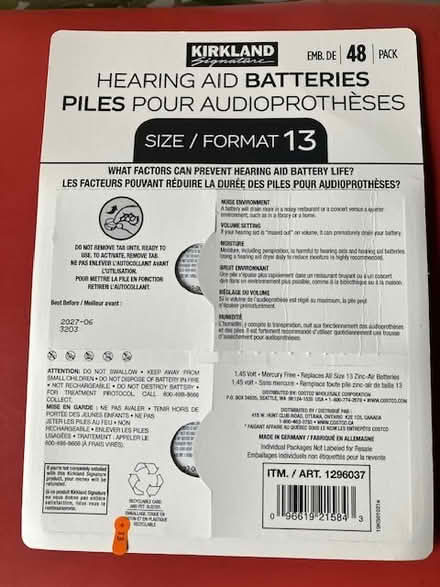 Photo of free hearing aid batteries -- new (south sunnyvale) #2