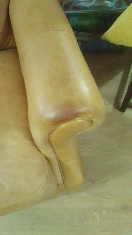 Photo of free Leather 3 seater couch (Pool of Muckhart FK14) #3