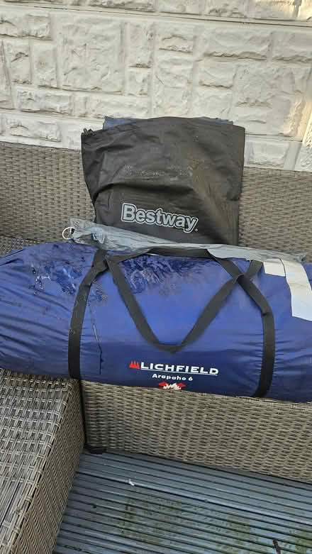 Photo of free 6 bert tent & double air bed (Haydock) #1