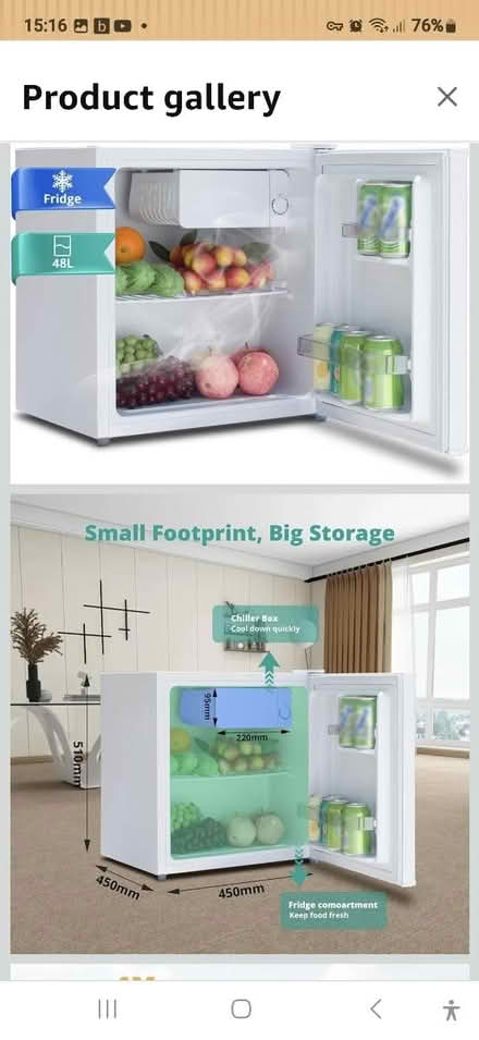 Photo of Mini fridge (PR25 2NZ) #1