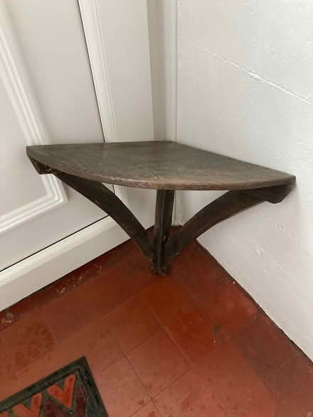 Photo of free Old oak corner shelf (Bolton le Sands) #1