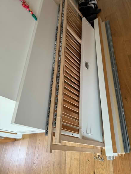 Photo of free King size malm white ikea bed frame (Clapham) #4