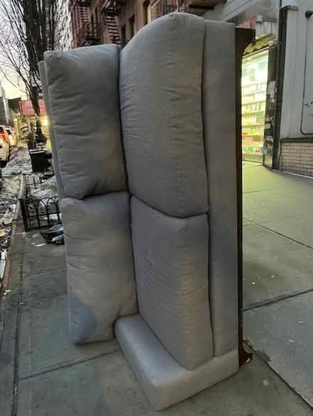 Photo of free CURB ALERT: Gray chaise and sofa (Upper East Side) #2