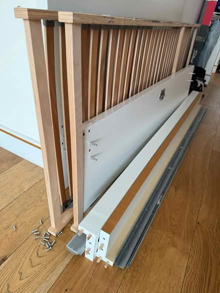 Photo of free King size malm white ikea bed frame (Clapham) #3