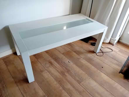 Photo of free White wooden and glass coffee table (Willingdon BN22) #1