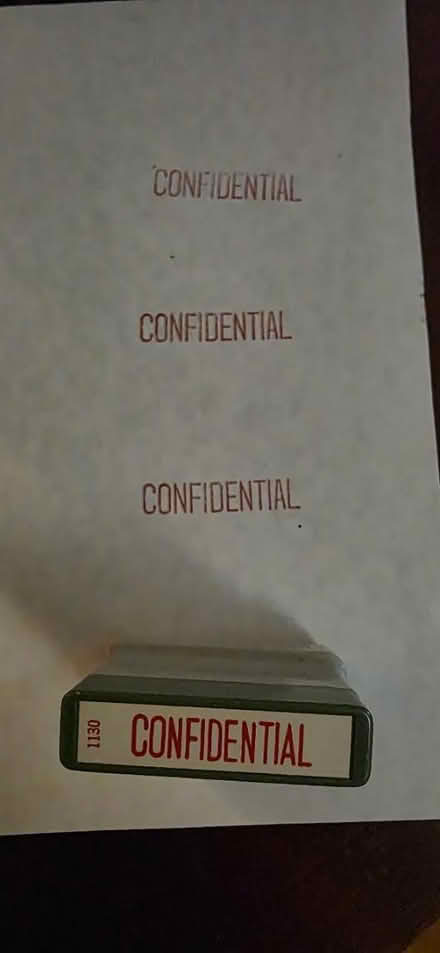 Photo of free Confidetial stamp (Maywood Park Santa Clara) #1