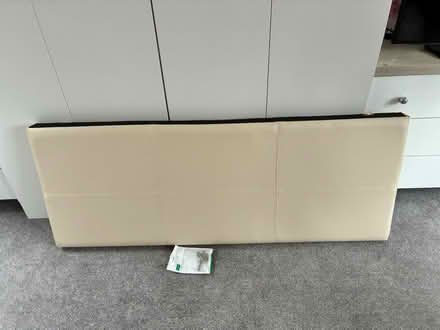 Photo of free King size cream padded headboard (Hitchin SG4) #1