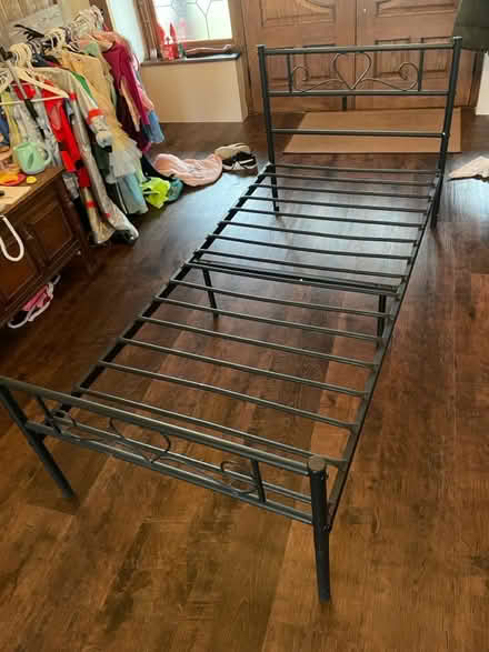 Photo of free Single bed, girls, metal frame (CR0) #1