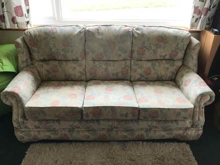 Photo of free 3 seater settee, 1 Armchair and 1 recliner chair ( manual ) (Weston TQ9) #1