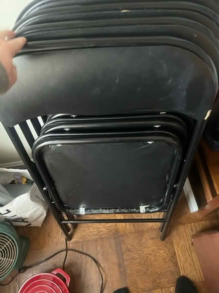 Photo of free Black Folding Chairs (4) (Woodley Park) #1