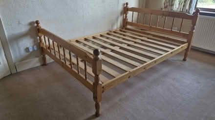 Photo of free Pine double bed (Staines) #1