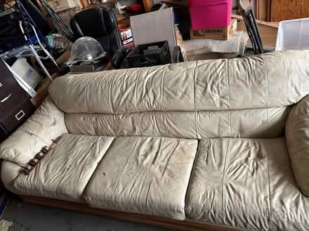Photo of free Leather couch (Downtown side) #2