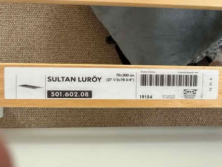 Photo of free IKEA white wood double bed (PO20) #3