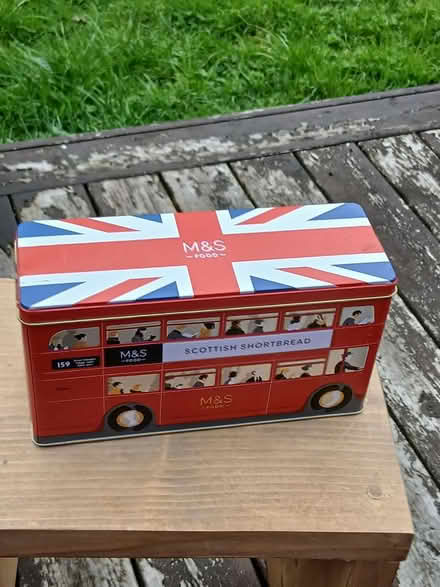 Photo of free London Bus Biscuit Tin (Salford M6) #1