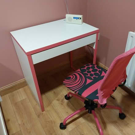 Photo of free Desk and swivel chair (Kilternan) #1