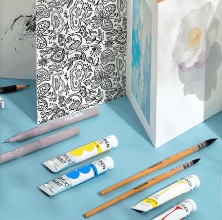 Photo of Watercolor brushes and sketch books (Mountain View Moffett Blvd) #1