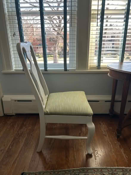 Photo of free Sturdy white desk chair (NW Evanston) #2