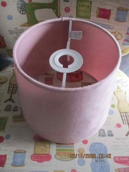 Photo of free Pink Suede Effect Lampshade (CT11) #1