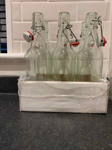 Photo of free Set of 6 bottles suitable for home brew (Redruth TR15) #1