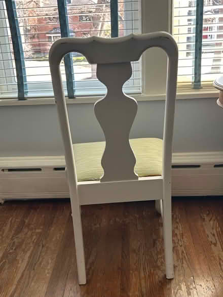 Photo of free Sturdy white desk chair (NW Evanston) #3
