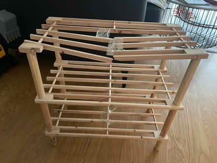 Photo of free Wooden shoe rack-use or logs (Southall) #1